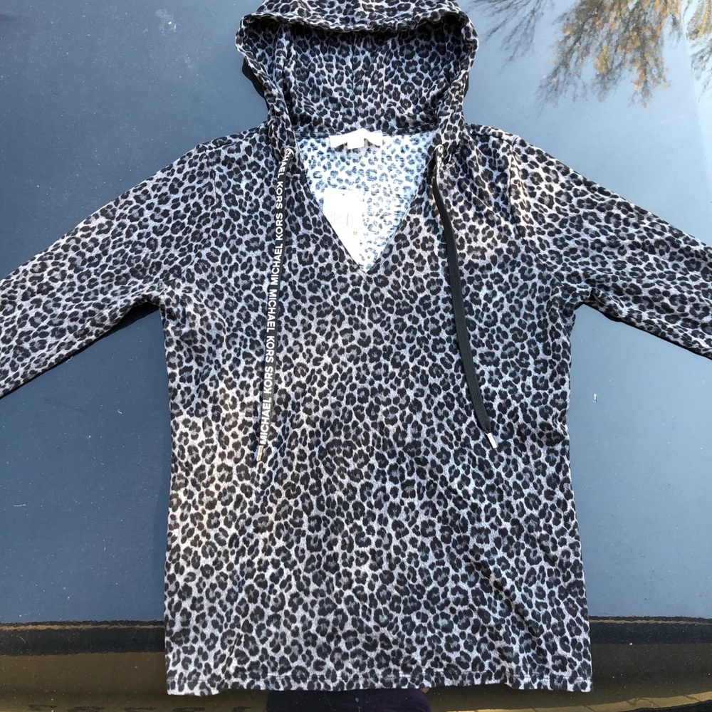 Michael Kors size M long sleeve hooded tshirt.